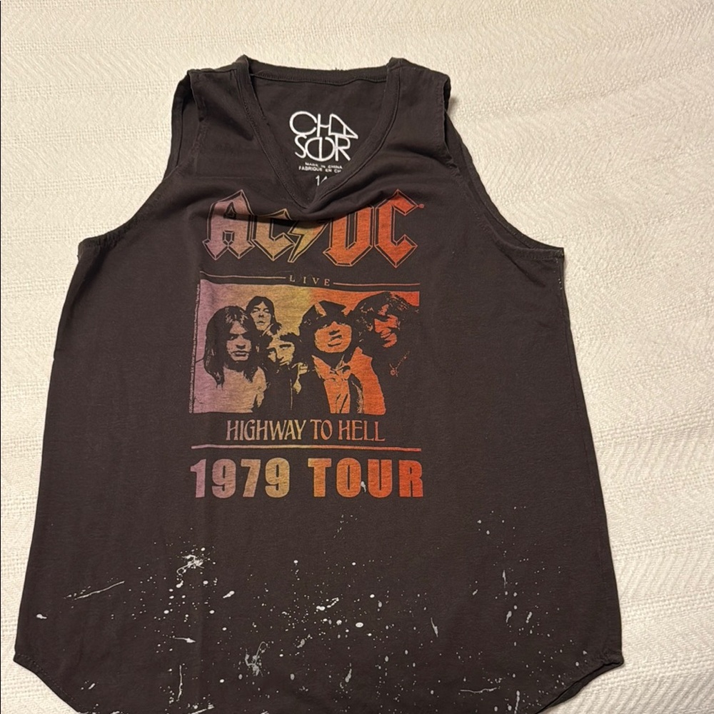 Chaser Black AC/DC Graphic Tank Top
